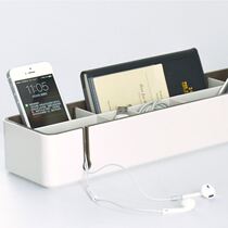 Simple supplies office desktop stationery mobile phone pen small items student storage box rack