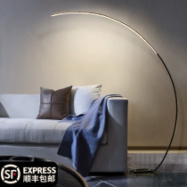 Floor lamp Living room Simple modern Nordic net red led bedside lamp Creative personality bedroom ins wind fishing lamp
