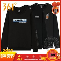 361 Degree Mens pullover plus velvet sports jacket winter New Warm round neck sweater 361 velvet running sweater