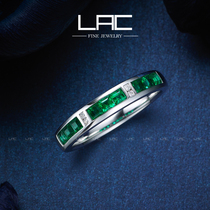 LACLAC High Jewelry Natural Emerald Ring Women 18K Gold Custom Inlaid Diamond Color Gems