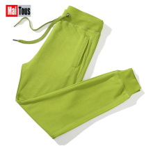 Avocado green sweat pants women cotton spring and autumn tie foot casual pants loose lady plush winter pants women