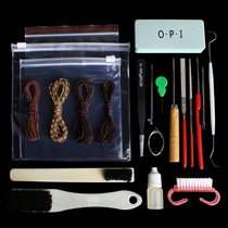 Wenplay hand string beaded tool set DIY three-way crochet stretch string string walnut maintenance cleaning brush