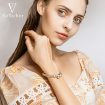 Vellichor niche design cold wind Japanese and Korean crystal bracelet female simple Net red three-in bracelet jewelry