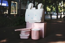 Starbucks silver Star River cute little rabbit bento box insulated water Cup braised can lunch box children gift box set