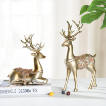 SAUMUR couple elk ornaments Deer TV cabinet American European living room light luxury home decoration soft decoration