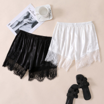 Wear safety pants womens loose shorts insurance pants high waist fashion lace anti-gloss summer thin leggings