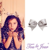 Toulejour hot selling childrens accessories festival bright silver elegant belly flower bow handmade all-bag hairclip