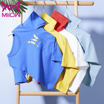 Boys T-shirt short sleeved round neck children Boy Boy summer Tong cotton male Treasure Base shirt body shirt summer tide