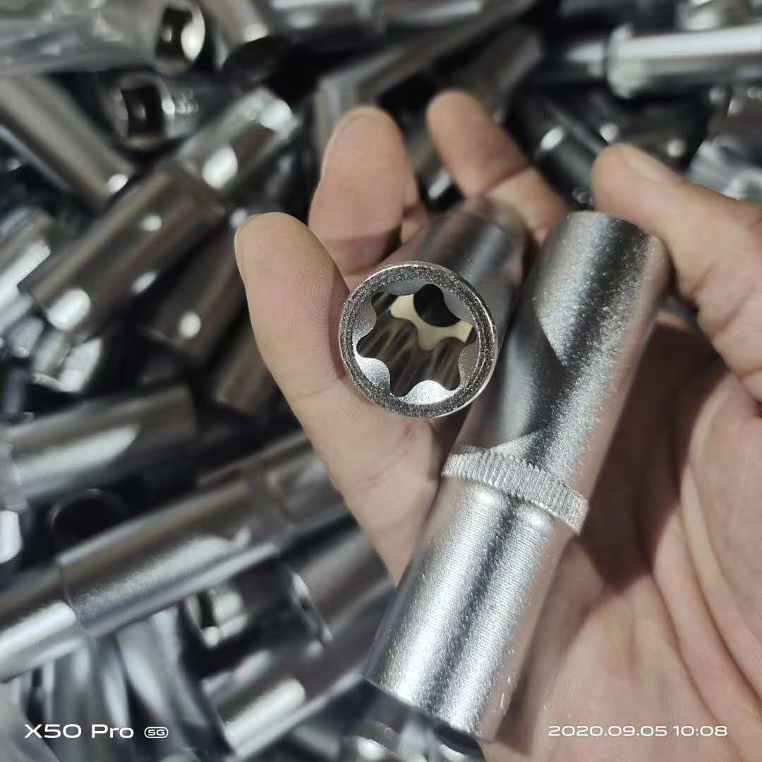 Flower type 1 2 Six flower lengthened E-sleeve star cylinder head disassembly sleeve E16E18E20E22 Anti-theft 8cm