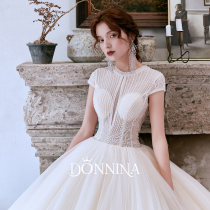 Donina main wedding dress 2021 new simple forest bridal dress super fairy shaking sound net red dream drag exhaust quality