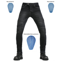 LOONG BIKER Motorcycle jeans Men Motorcycle rider Cone pants Cycling pants Slim fall racing pants