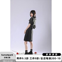 Sunset Park Original Skirt Women Summer Dress 2021 New Open Slim Small Black Skirt Improved Cheongsam