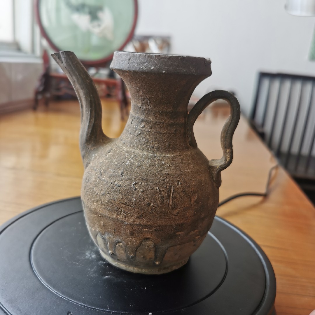 唐代至宋代四川邛窑系酱褐釉执壶茶壶酒壶水壶老窑茶具酒具