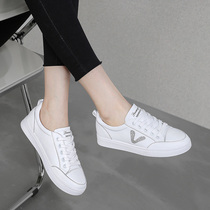 This years popular small white shoes womens summer with skirts Joker flat shoes 2021 new white casual shoes