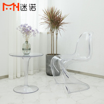 Enoch transparent designer dining chair Nordic fashion back chair modern simple coffee hall chair Creative negotiation chair