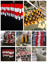  Custom steel pipe warning column Barricade column Galvanized pipe reflective road pile Road anti-collision column Isolation column Crossing standard column