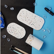 Silicon Algae Clay Toothbrush Cup Holder Suction Cup Cushion Bathroom Wash Terrace Kieselguhr Water Absorbent Soap Mat Day Style Toiletry Three Sets