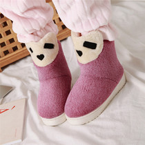 Winter indoor large childrens bag with cotton slippers Boy Boy girl 10-12-15 years old winter wool shoes Cotton shoes