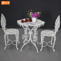Eurostyle Iron Art Chair Table Balcony Outdoor Garden Decoration Mini White Table And Chairs Garden Patio Hem