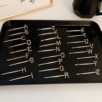 Can be used with your name card metal letters hairclip red side word clip wild bangs hair accessories