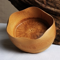 Lotus bowl Lotus leaf bowl Tea ceremony storage accessories Zero matching bamboo bowl Snack plate Fruit plate Natural boutique