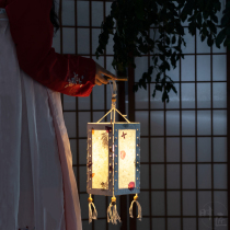 Sketch swaying lamp Spring Festival paper lantern Handmade diy portable lamp Ancient style ins net red Hanfu New Year flower paper lamp