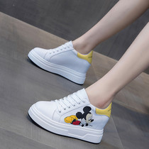 Small white shoes 2020 new casual shoes Joker spring and autumn women shoes increased leather muffin board shoes X0227