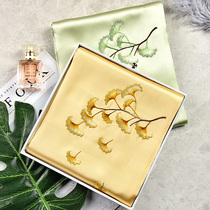Sichuan Chengdu characteristic hand embroidery Shu embroidery silk scarf Silk scarf send friends foreigners Chinese style anniversary gift