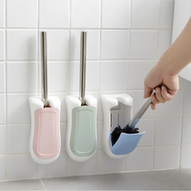 Toilet toilet brush no dead corner washing toilet brush long handle to dead corner soft wool hanging wall household cleaning set