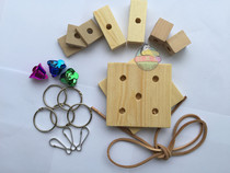 DIY toy accessories parrot nibbling primary color free combination building block adhesive hook live buckle hemp rope metal chain