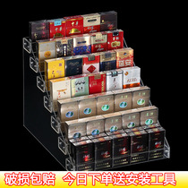Convenience store supermarket cigarette shelf display stand acrylic cigarette shelf cigarette box selling cigarette rack cigarette box selling cigarette rack cigarette cabinet shelf