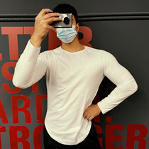 Muscle faith fitness Long sleeve mens training brothers basketball autumn and winter sports Solid color running cotton top clothing t-shirt