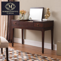 American light luxury full solid wood flip dressing table desk integrated European multi-function dressing table simple European thin dressing table