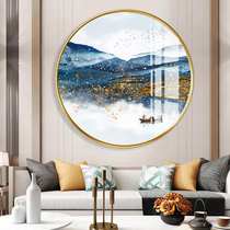 Zen landscape decoration painting living room circular background painting porch corridor mural painting study homestay tea room hanging painting
