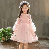 Winter new] girls autumn winter dress big children Women lace dress 2020 new 3 to 16 years old