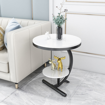 Nordic small coffee table living room movable side table creative small round table simple bedside small table bedroom bay window