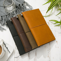 (God voucher gift) Japan midori Travelers Notebook leather travel Notebook standard hand account Festival