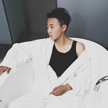  Mr Hans chest-tied short ice silk bamboo charcoal hook strengthens bandages handsome t sports vest plastic chest underwear women