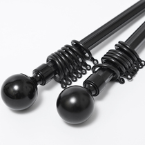 Nordic curtain rod black and white aluminum alloy Roman Rod simple modern curtain track rod thickened single and double Roman Rod