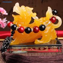 Car swing piece car decorated hyacinth golden toad leopard Kirin Car Swing Adorned Car Creative Cute Buddha Green Decorations