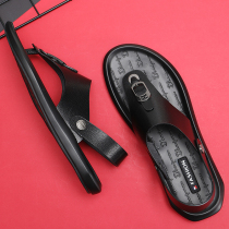 Sandals men non-slip waterproof deodorant slippers dual use outside wear wet water wear-resistant Flip-flops men driving