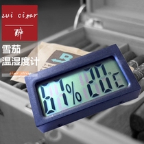High precision cigar temperature and humidity counting word electronic cigar case with small humiture