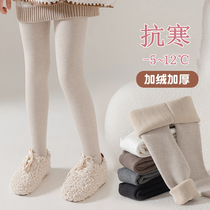 Girls pantyhose pantyhose autumn and winter style add suede thickened children stomatpants bottom sock pants baby warm pants outside wearing dance socks