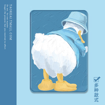 Cute oil painting ipad10 2 protective shell 3air4 flat 9 jacket pro11 inch pi applicable Apple computer 8 generation 19 new 5mini6 trifold pen slot 202