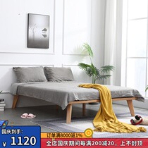 Nordic full solid wood bed master bedroom Oak Double 1 8 meters 1 5 beds economical Japanese style minimalist modern bedroom furniture