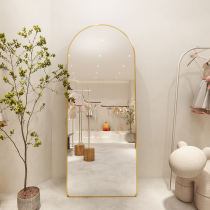 Arched full-length mirror Floor-to-ceiling mirror Household clothing store mirror Thin beauty fitting mirror Special large full-length mirror ins
