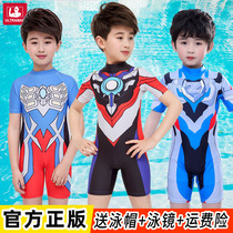 Ottman Childrens swimsuit Boy Conjoined Sunscreen Speed Dry Boy Sailors new holiday Beach Swimming Pants Spider-Man