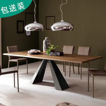 loft industrial wind coffee table rectangular american casual talks table Nordic home solid wood conference table designer