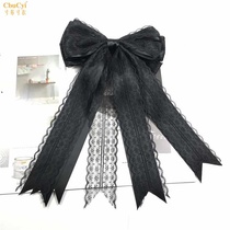 Korean lace bow mesh long streamers diy hair circle Hair clip Hair accessories Bow tie Multi-purpose jewelry auxiliary