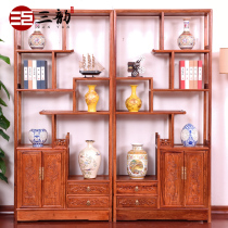 Sanyun mahogany furniture Hedgehog Rosewood Rosewood Begonia Boji Chinese style solid wood partition Dobaoge antique rack